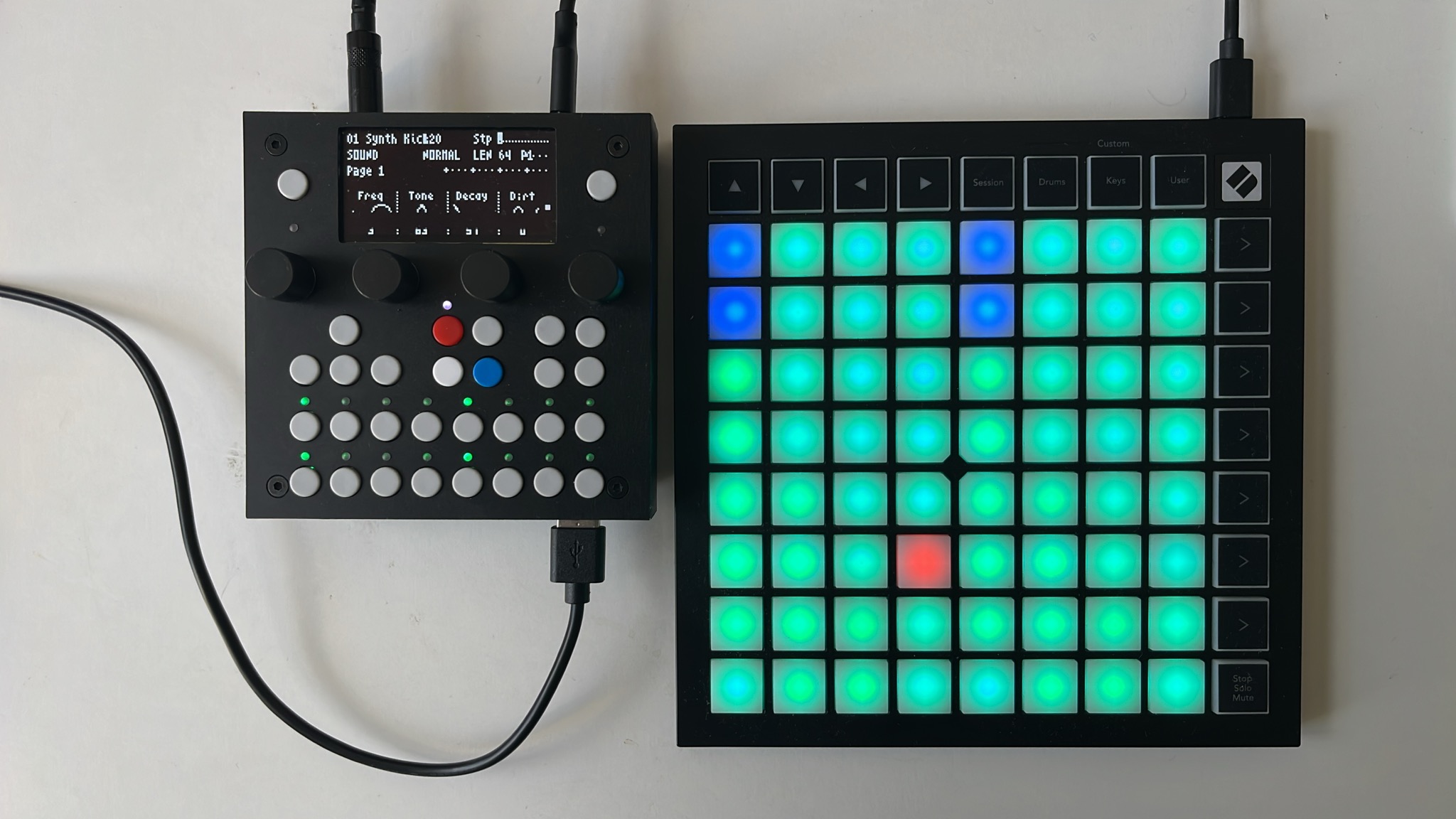 tbd-16 with Novation Launchpad