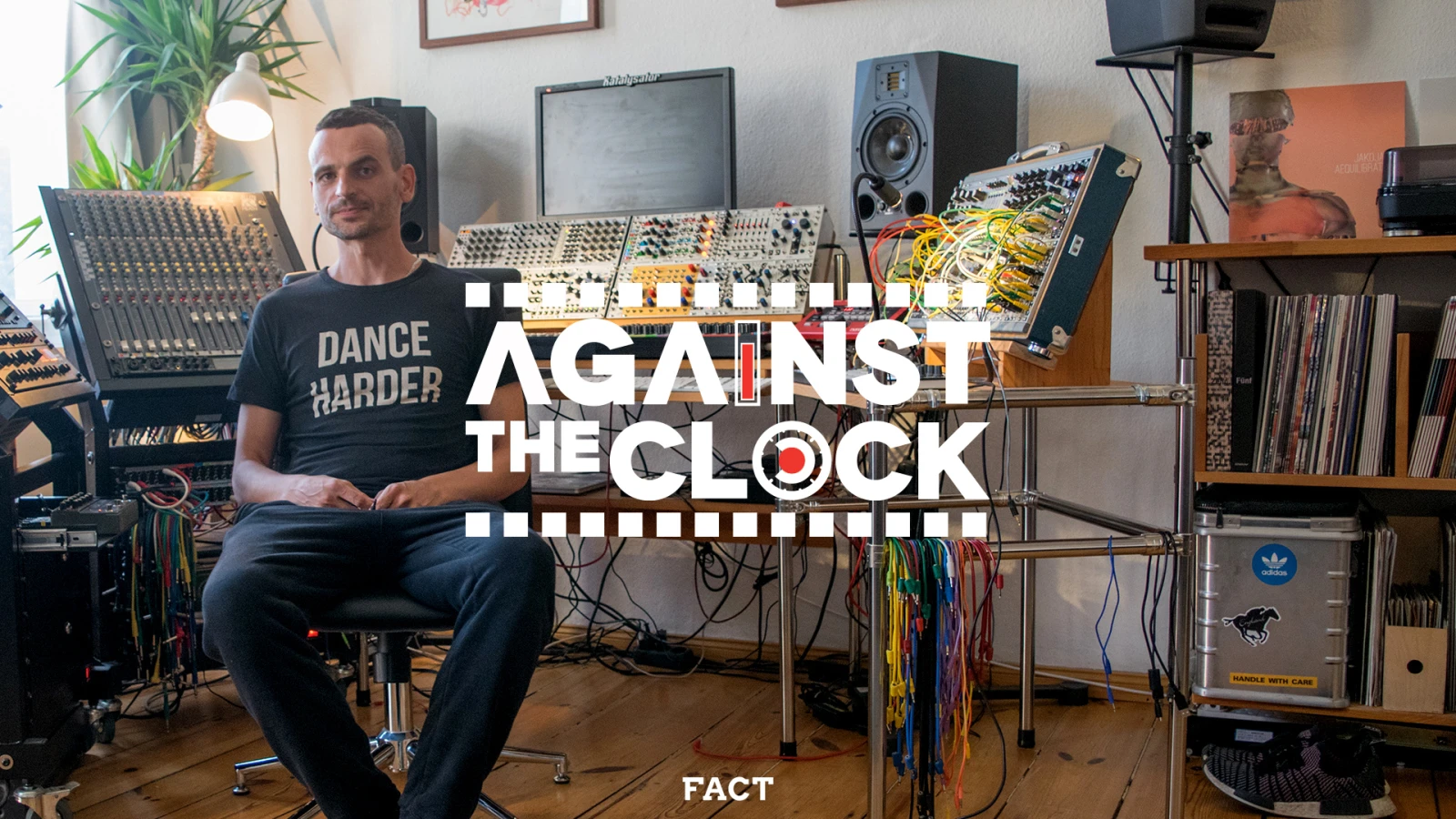 Sam Barker in his studio for FACT's Against The Clock